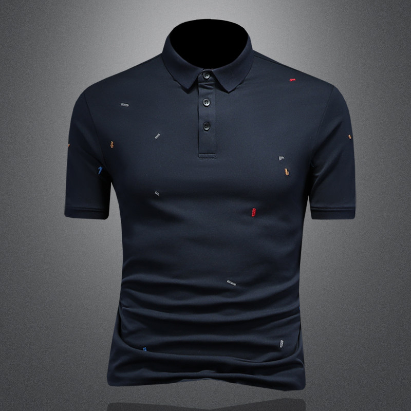 2025年新款短袖POLO衫钱塘3019-PL5122P75镂空，男装T恤，钱塘6016-1(原3019)