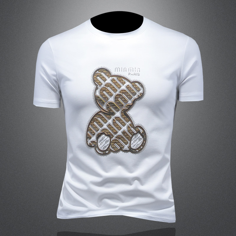 商标已注册2025年新款短袖T恤3019TX3002P75镂空，男装T恤，钱塘6016-1(原3019)