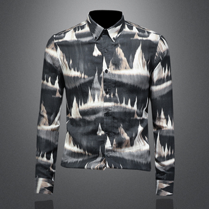 2026年新款长袖衬衫青春大码修身衬衣 钱塘3019 9778 P85 镂空，男装衬衫，钱塘6016-1(原3019)