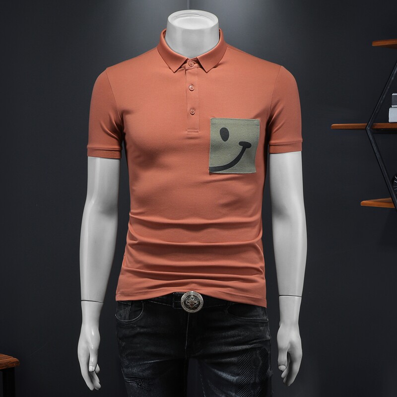 2025年新款短袖POLO衫钱塘3019-PL3028P55假模棕色，男装T恤，钱塘6016-1(原3019)