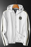 2026年新款印花连帽休闲夹克钱塘3019-JK9024P160平铺白色，男装夹克，钱塘6016-1(原3019)