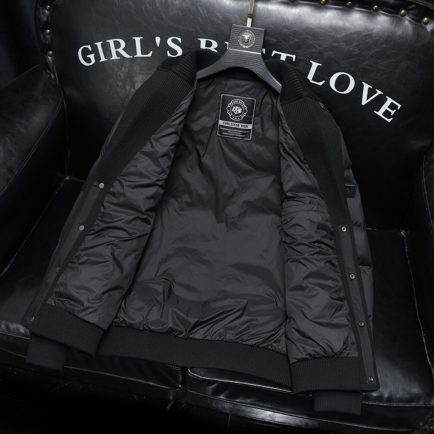 Y6801P3452025高端冬季90%白鸭绒针织领提花羽绒服沙发395,男装羽绒服,钱塘6016-1(原3019)