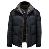 Y061P3402024高端冬季90%白鸭绒亮面立领羽绒服黑色假模，男装羽绒服，钱塘6016-1(原3019)