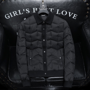 Y7870 P335 2025高端冬季90%白鸭绒翻领暗花羽绒服  沙发375图片