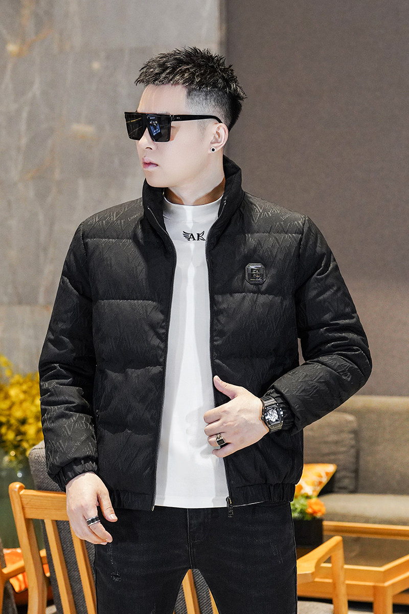 Y9810P3302025高端冬季90%白鸭绒提花立领羽绒服真模375,男装羽绒服,钱塘6016-1(原3019)