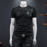 2025年新款短袖T恤钱塘3019TX3053P68假模白色，男装T恤，钱塘6016-1(原3019)