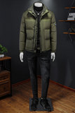 Y061P3402024高端冬季90%白鸭绒亮面立领羽绒服绿色假模，男装羽绒服，钱塘6016-1(原3019)