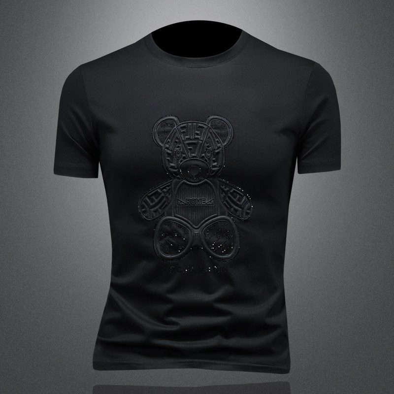 2025年新款短袖T恤钱塘3019TX3005P75镂空，男装T恤，钱塘6016-1(原3019)