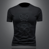 2025年新款短袖T恤钱塘3019TX3005P75镂空，男装T恤，钱塘6016-1(原3019)