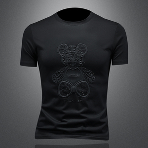 2025年新款短袖T恤 钱塘3019 TX3005 P75 镂空，男装T恤，钱塘6016-1(原3019)