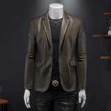 2026年新款男士修身PU西装大码西服钱塘3019X6728P160假模，男装西服，钱塘6016-1(原3019)