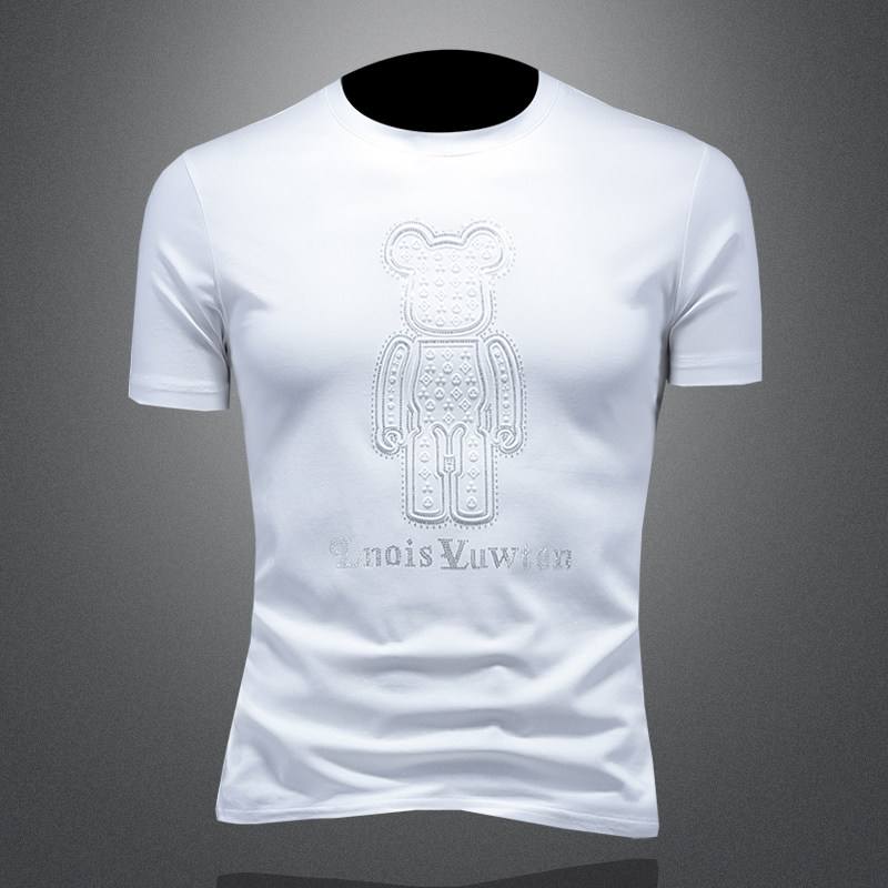 2025年新款短袖T恤钱塘3019TX3007P75镂空，男装T恤，钱塘6016-1(原3019)