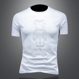 2025年新款短袖T恤钱塘3019TX3007P75镂空，男装T恤，钱塘6016-1(原3019)