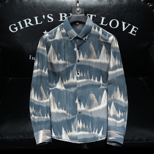 2026年新款长袖衬衫青春大码修身衬衣 钱塘3019 9778 P85 沙发，男装衬衫，钱塘6016-1(原3019)