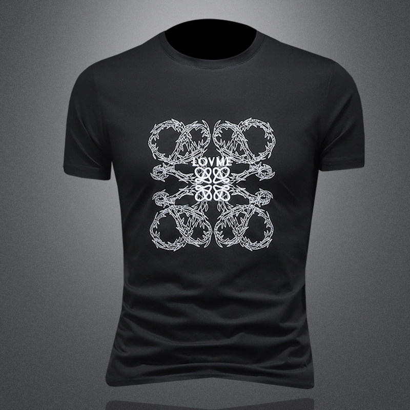 2026年新款短袖T恤钱塘3019TX3086P65镂空，男装T恤，钱塘6016-1(原3019)