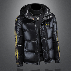 Y9572P3402024高端冬季90%白鸭绒亮面连帽羽绒服镂空385
