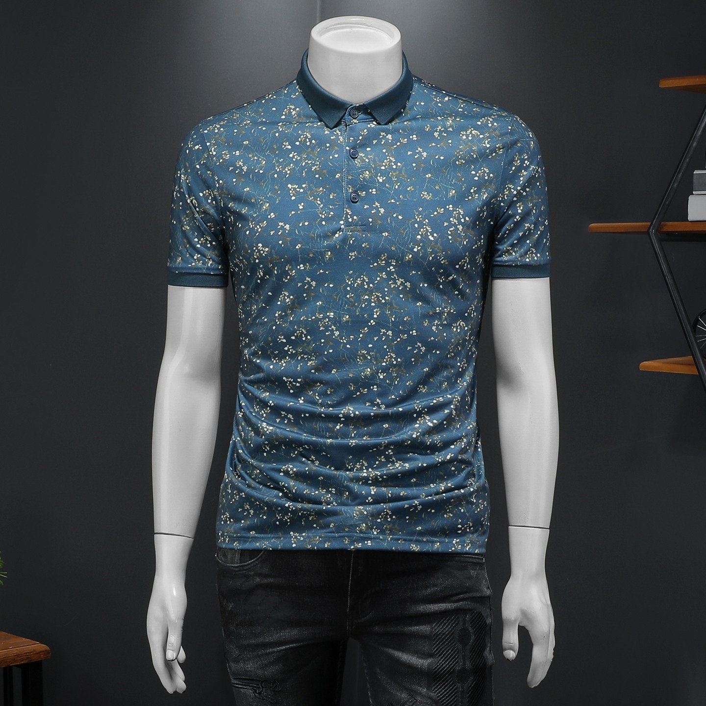 2026年新款短袖POLO衫钱塘3019PL3088P68假模，男装T恤，钱塘6016-1(原3019)