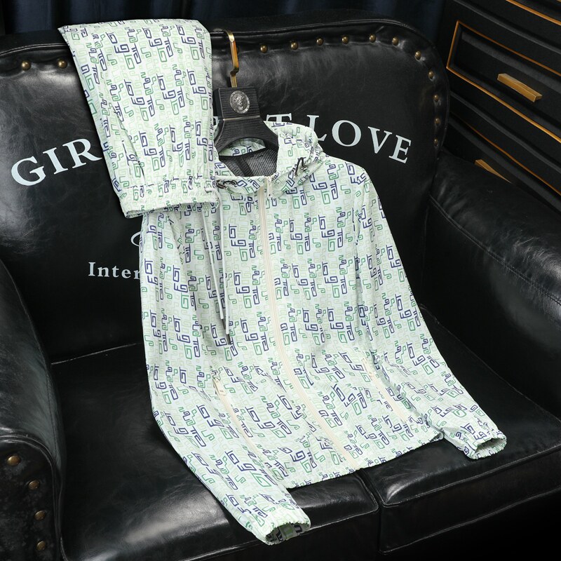 2026年新款防晒短裤套装钱塘30191240+9056套装P218沙发绿色，男装休闲套装，钱塘6016-1(原3019)