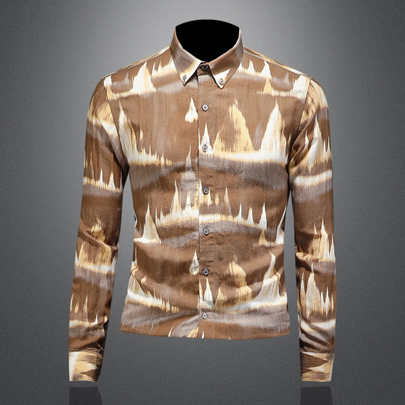 2026年新款长袖衬衫青春大码修身衬衣钱塘30199778P85镂空，男装衬衫，钱塘6016-1(原3019)