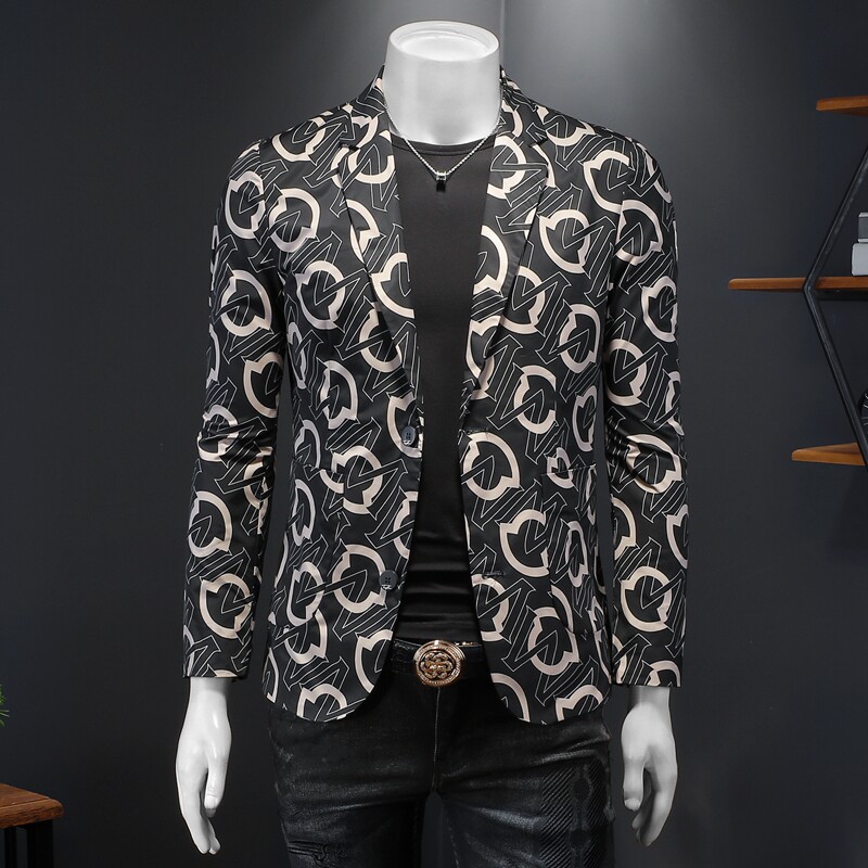 2026年新款高端休闲小西装钱塘3019X6692P160假模黑，男装西服套装，钱塘6016-1(原3019)