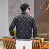 商标已注册2025年新款提花连帽休闲夹克JK58885P165真模黑色，男装夹克，钱塘6016-1(原3019)