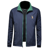 两面穿2026年新款立领休闲夹克钱塘3019-JK9312P155镂空，男装夹克，钱塘6016-1(原3019)