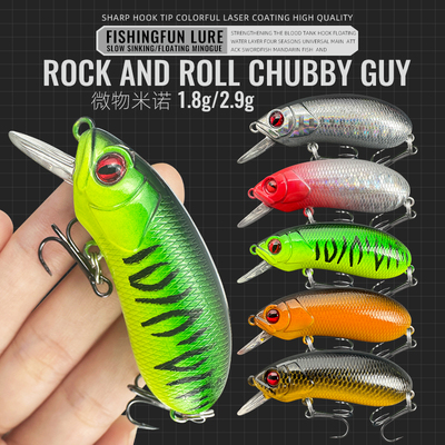 路亚饵CC60缓沉沉水小米诺通杀钓鲈鱼马口翘嘴鱼远投假饵摇滚胖子