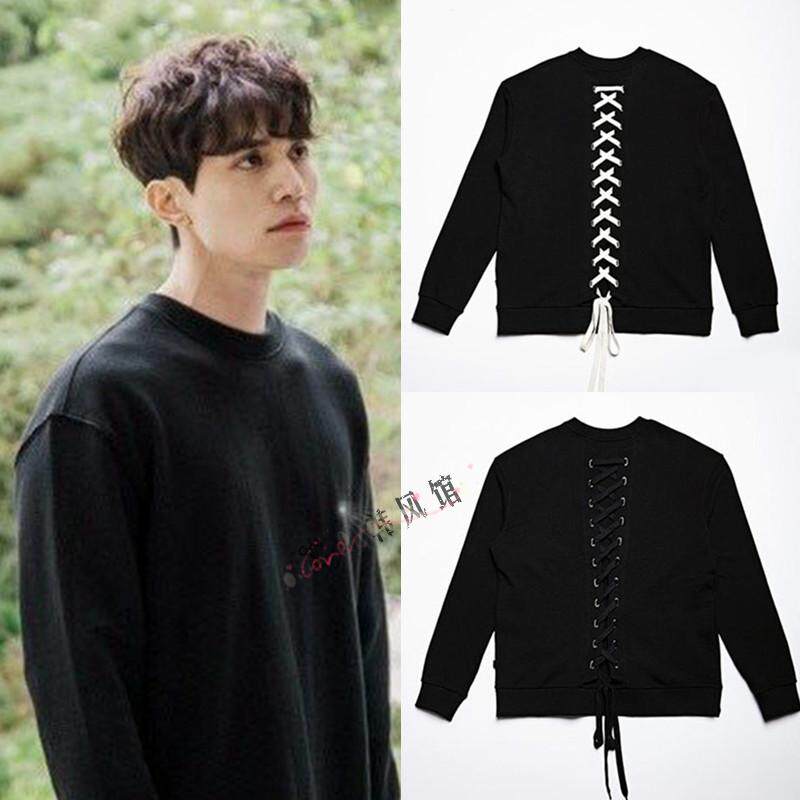 韩剧鬼怪李东旭同款卫衣男女后背系绑带情侣学生韩版外套衣服 潮