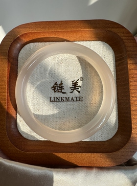 链美 天然白月光女款水晶玛瑙手镯