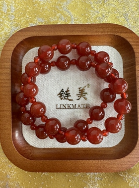 赵露思许妍同款天然红玛瑙手串本命年红色手串送女友送妈妈送老师