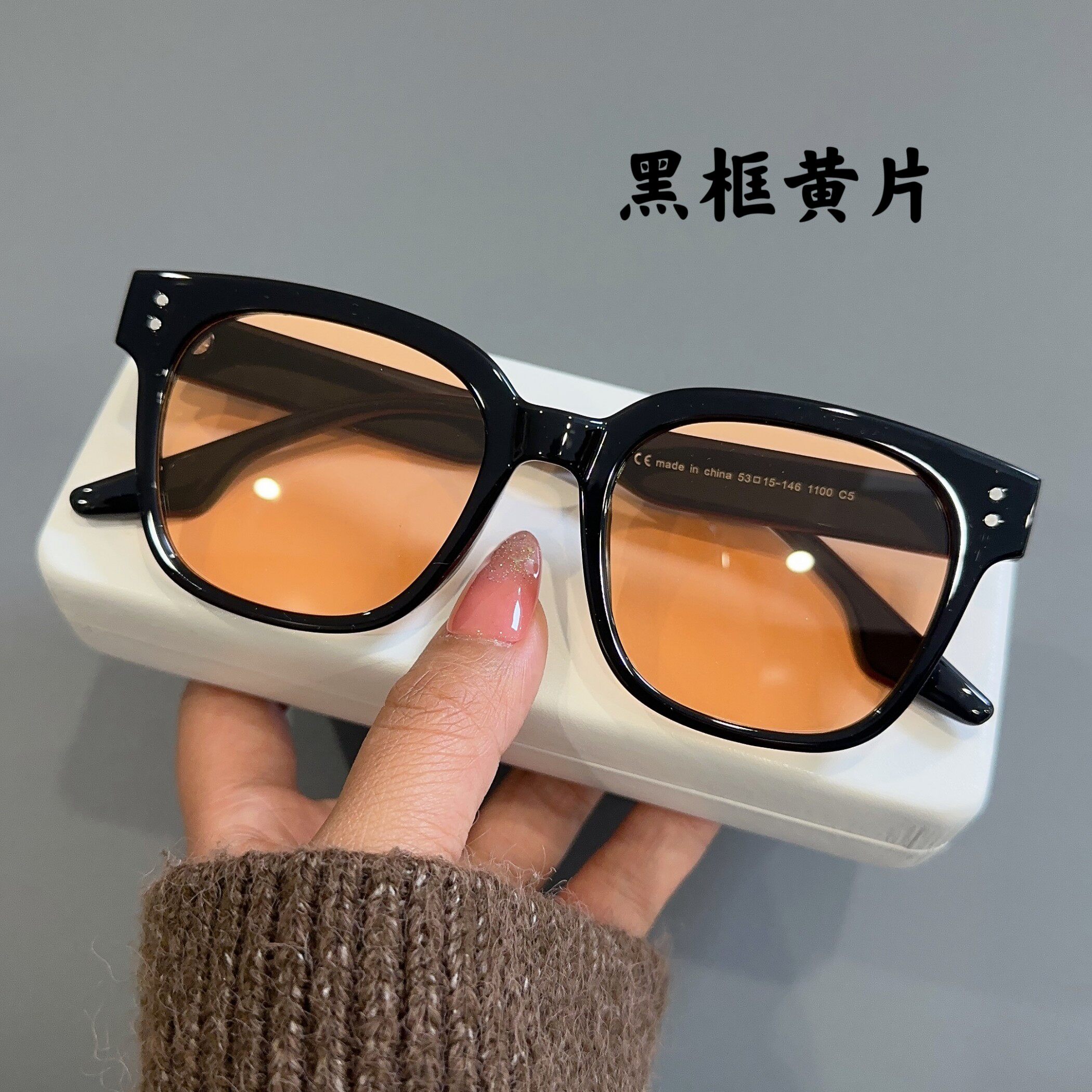 偏光近视太阳镜男女有度数大脸显瘦韩版潮彩色墨镜开车防紫外1100