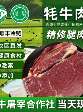 清真牦牛肉新鲜牛腿肉4斤青海青藏特产天祝白耗牛肉生鲜散养牛臀
