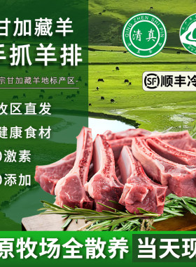 清真藏羊肉羊排5斤青海临夏甘肃烧烤火锅生新鲜整羊腿羊排现宰