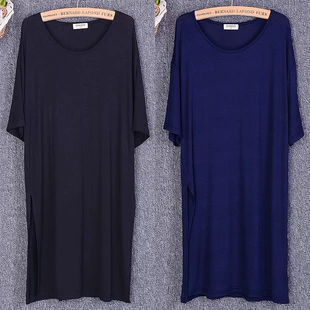 上衣学生半袖 短袖 开叉中长款 体恤衫 t恤衫 女士夏季 莫代尔宽松大码