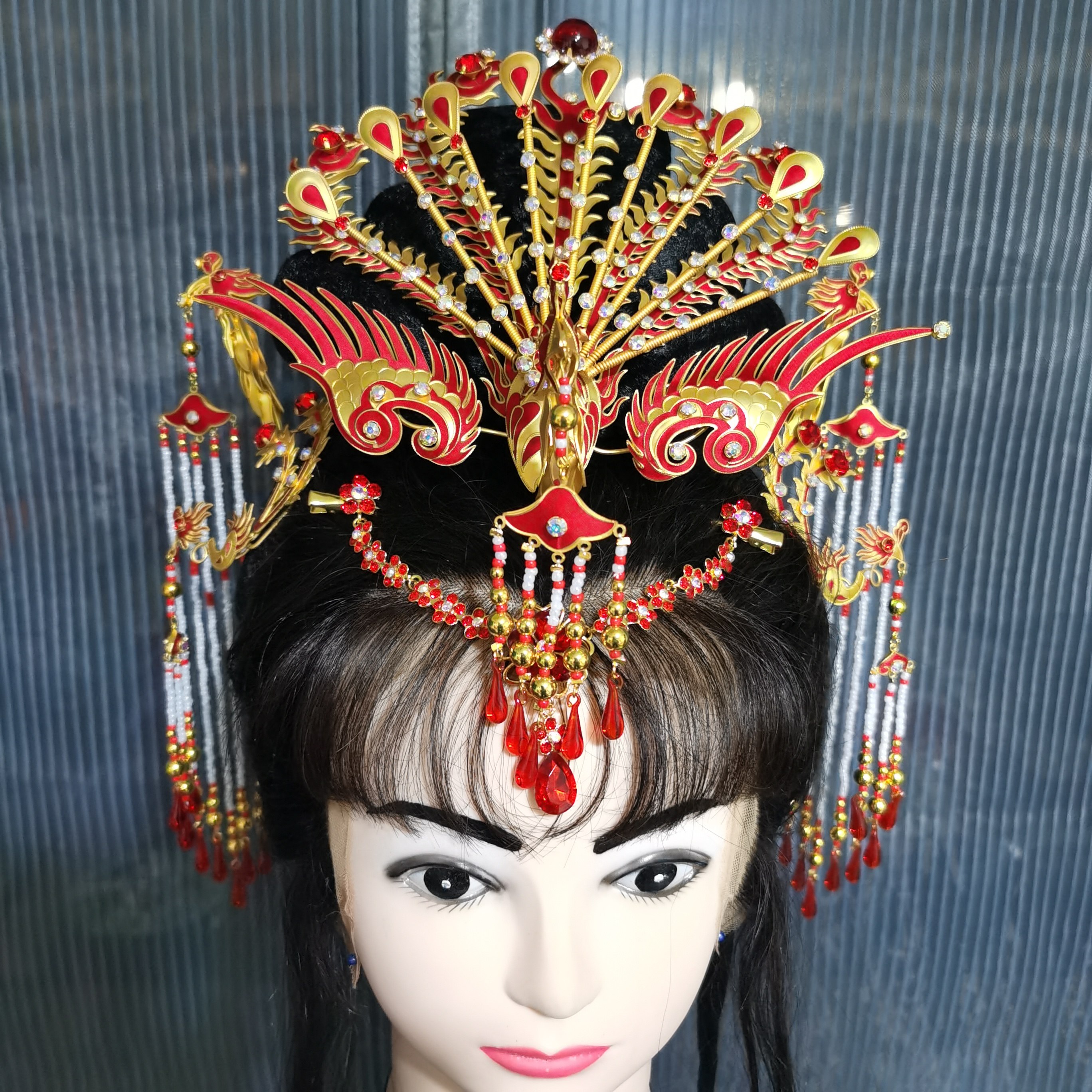 越剧黄梅戏曲点绸花旦正凤挑钗簪子头饰汉服旅拍直播舞台表演配饰