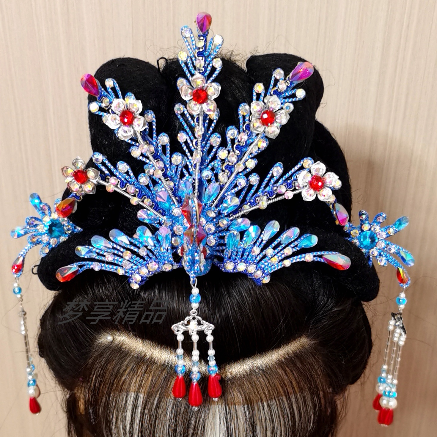 仿点翠头饰DIY镶钻戏曲花旦头饰