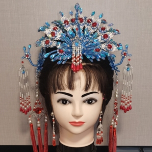 戏曲花旦头饰正凤全套汉服女儿国王公主贵妃凤冠钗簪古装头套饰品