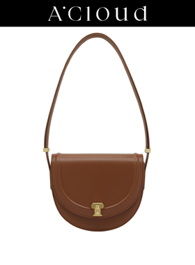 ACloud日落马鞍包腋下小众复古罗马柱头层质感BOX小牛皮斜挎包