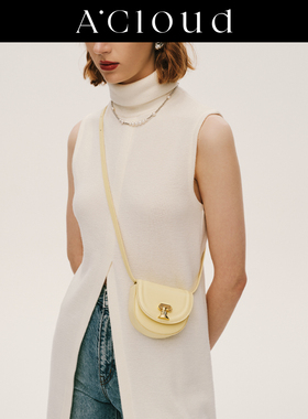 A.Cloud迷你日落马鞍包斜挎包小新款复古小众罗马柱锁耳机包