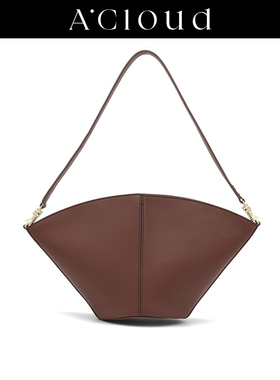 A.Cloud 罗马柱扇子腋下包锁扣单肩手提包小众设计包【微瑕】