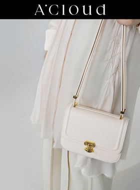 A.Cloud画框豆腐包小方包斜跨罗马柱Epsom牛皮单肩包女腋下包
