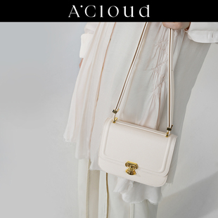 A.Cloud画框豆腐包小方包斜跨罗马柱Epsom牛皮单肩包女腋下包