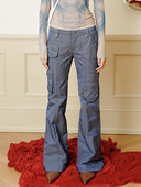 休闲长裤 TROPICEYE 欧美亚低腰显瘦喇叭裤 裤 FW22春夏y2k辣妹工装