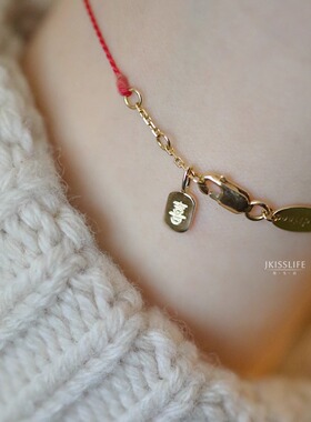 9K黄金 新年好运气～招财纳福 精致百搭K金吊坠挂坠 小巧迷你坠