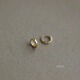 迷你素金 9K黄金 Jennie小金扣 K金4.5mm耳扣精致叠戴耳骨环