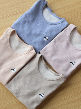 秋冬加厚款~小熊猫男女中大童蚕丝羊毛秋衣裤保暖舒适内衣套装