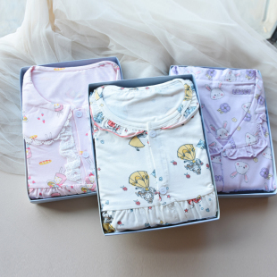 小松鼠洛洛春秋夏款礼盒装男女童莫卡棉舒适家居服两件套睡衣套装