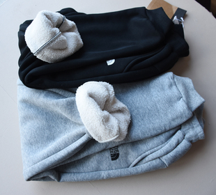 休闲裤 冬装 男女中童bei极绒保暖运动裤 一条过冬加厚款 黑色灰 上新