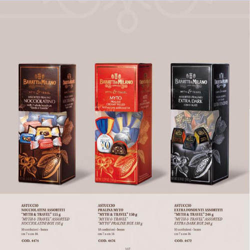 意大利进口 Baratti & Milano坚果牛奶黑巧克力什锦口味零食礼盒