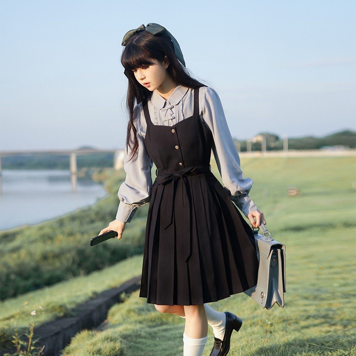 樱花家族jk制服【午后诗集】优雅学院风连衣裙背心裙衬衫长袖套装